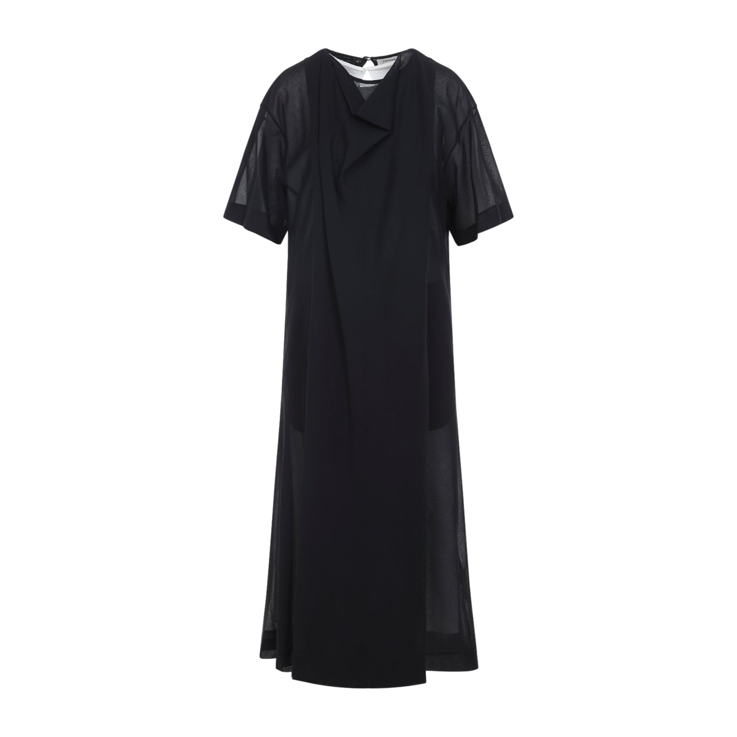 Carven Sheer Draped Midi Dress Women CARVEN