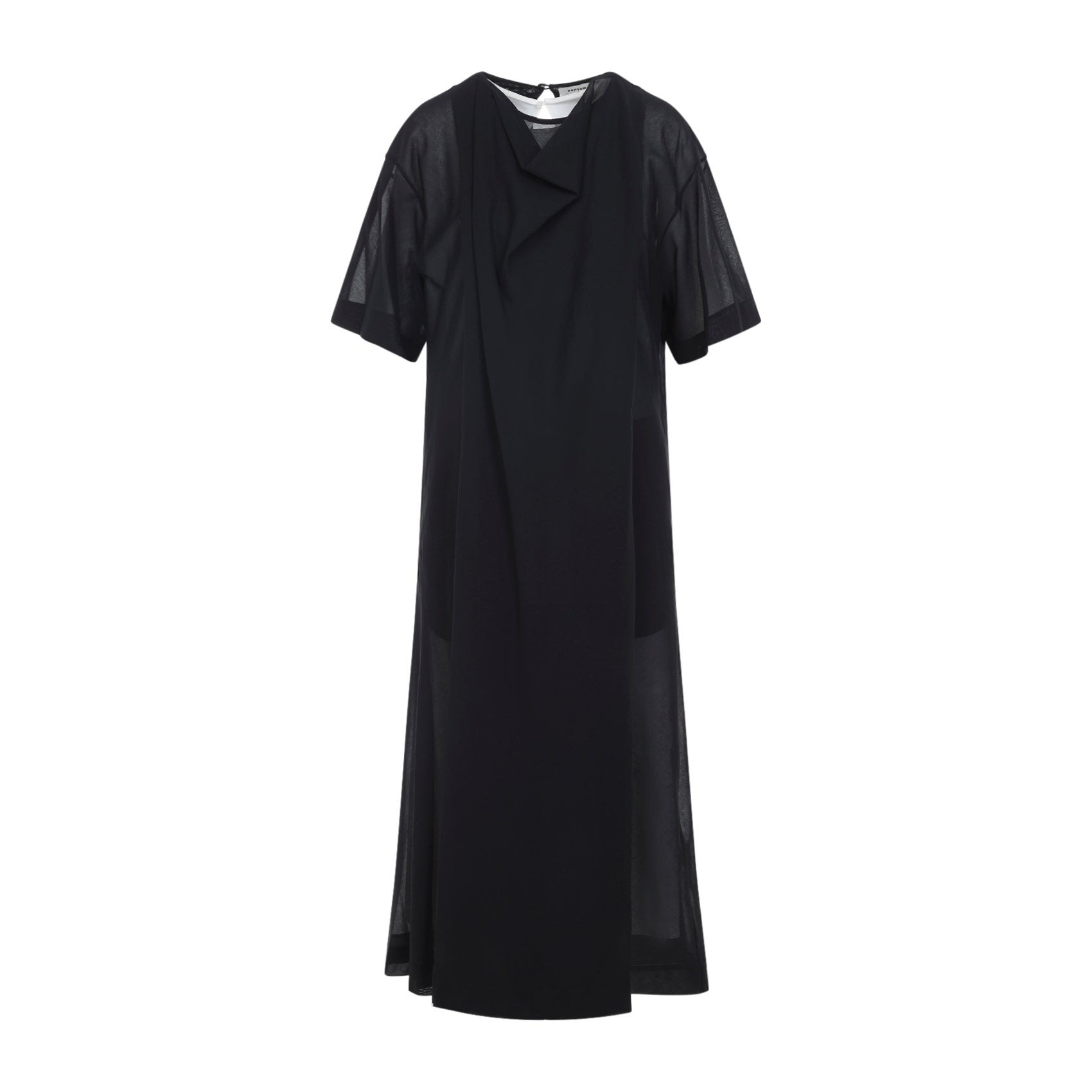 Carven Sheer Draped Midi Dress Women CARVEN