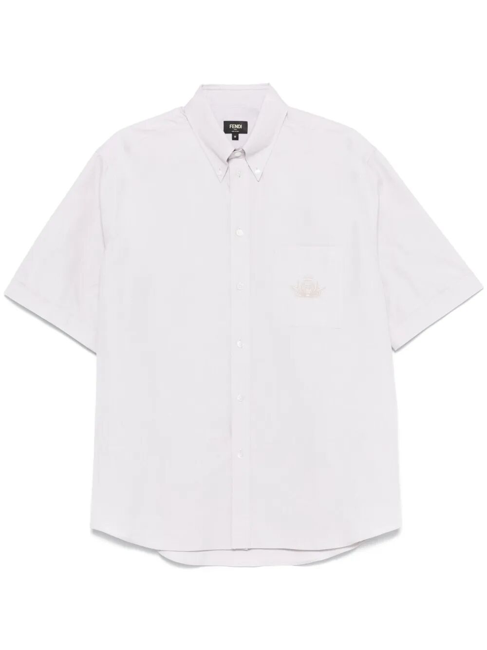 Fendi Men Fendi Crest Oxford Cotton Shirt FENDI