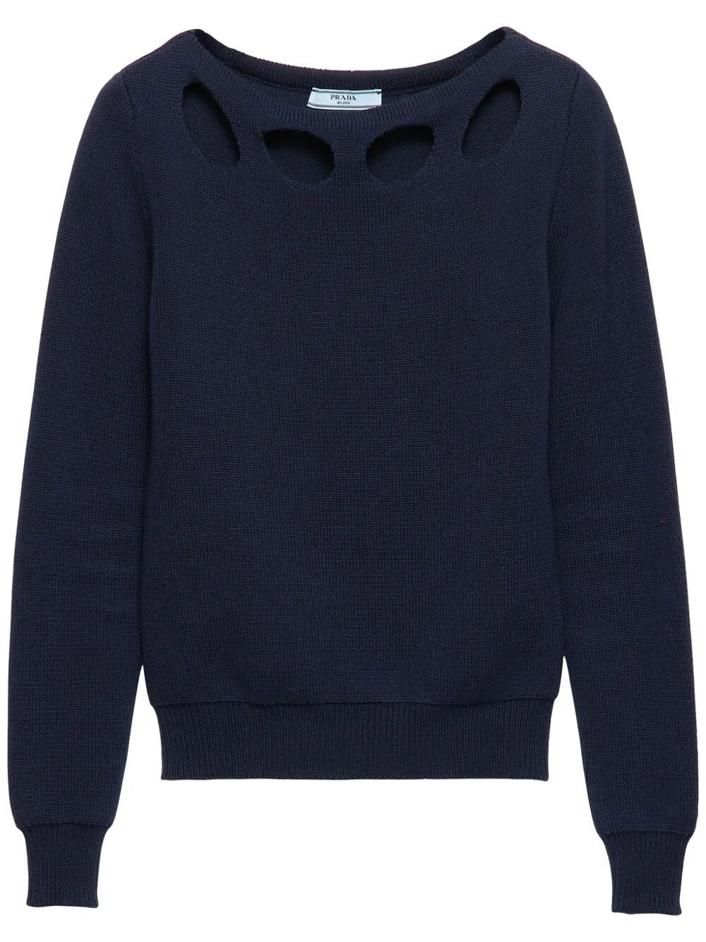 Prada Women Cotton Boat Neck Sweater PRADA