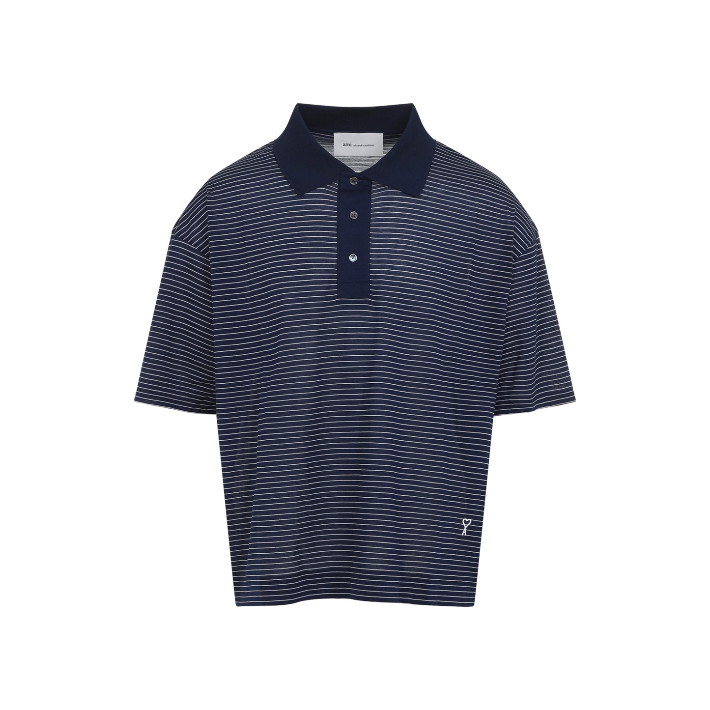 Ami Striped Boxy Fit Polo Men AMI PARIS