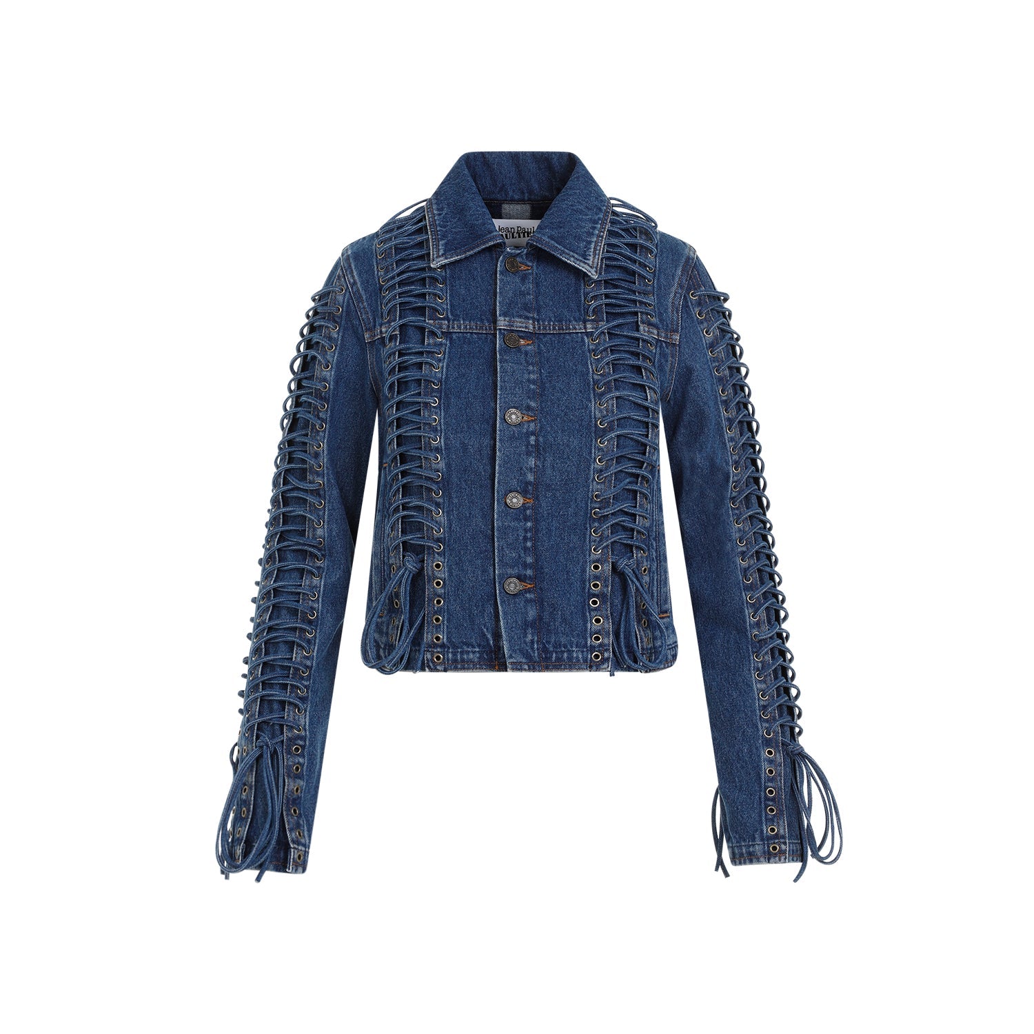 Jean Paul Gaultier Corset Denim Jacket Women JEAN PAUL GAULTIER