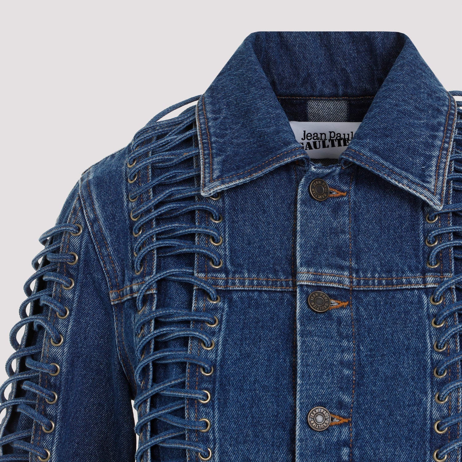 Jean Paul Gaultier Corset Denim Jacket Women JEAN PAUL GAULTIER