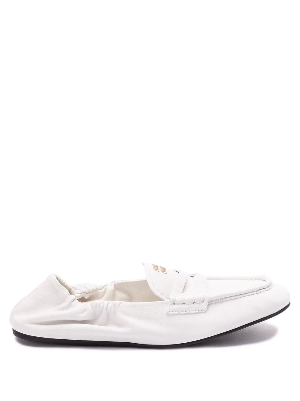 Miu Miu Women Ruches Nappa Leather Loafers MIU MIU