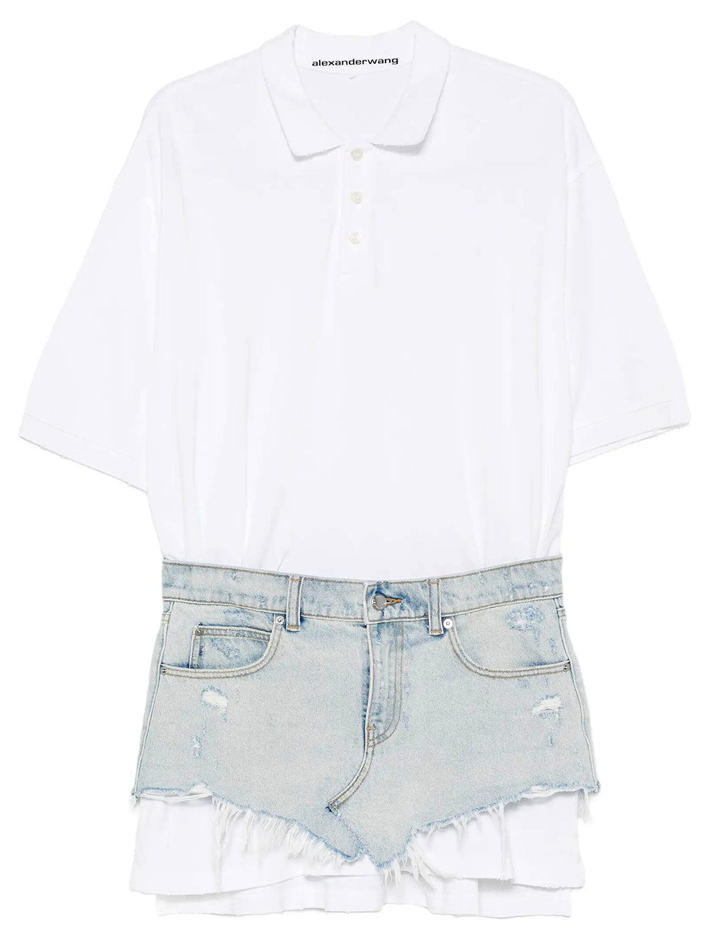 Alexander Wang Women Pre-Styled Denim Polo Dress ALEXANDER WANG