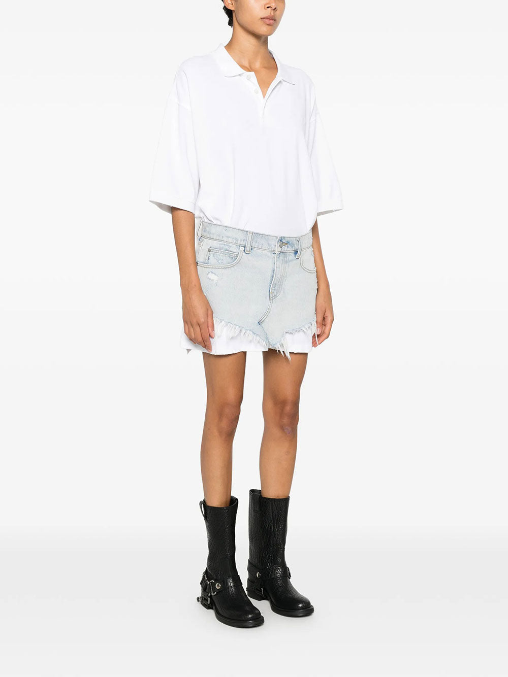 Alexander Wang Women Pre-Styled Denim Polo Dress ALEXANDER WANG