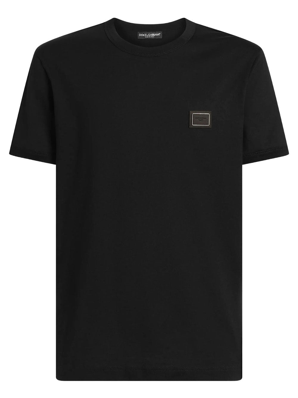 Dolce & Gabbana Men T-Shirt In Cotone Con Placca DOLCE & GABBANA