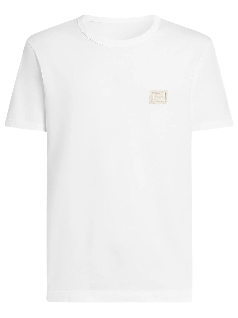 Dolce & Gabbana Men T-Shirt In Cotone Con Placca DOLCE & GABBANA