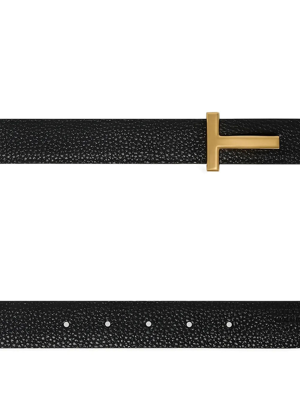 Tom Ford Men Grained Leather T-Buckle Belt TOM FORD