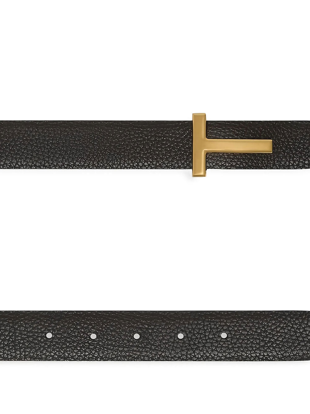 Tom Ford Men Grained Leather T-Buckle Belt TOM FORD
