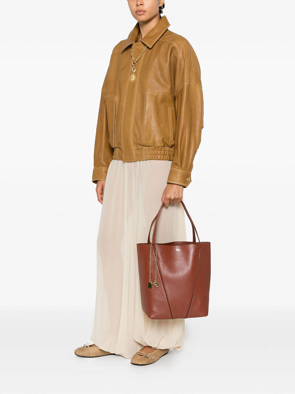 Chloe Women Chloé Spin Tote Bag In Grained Leather CHLOE