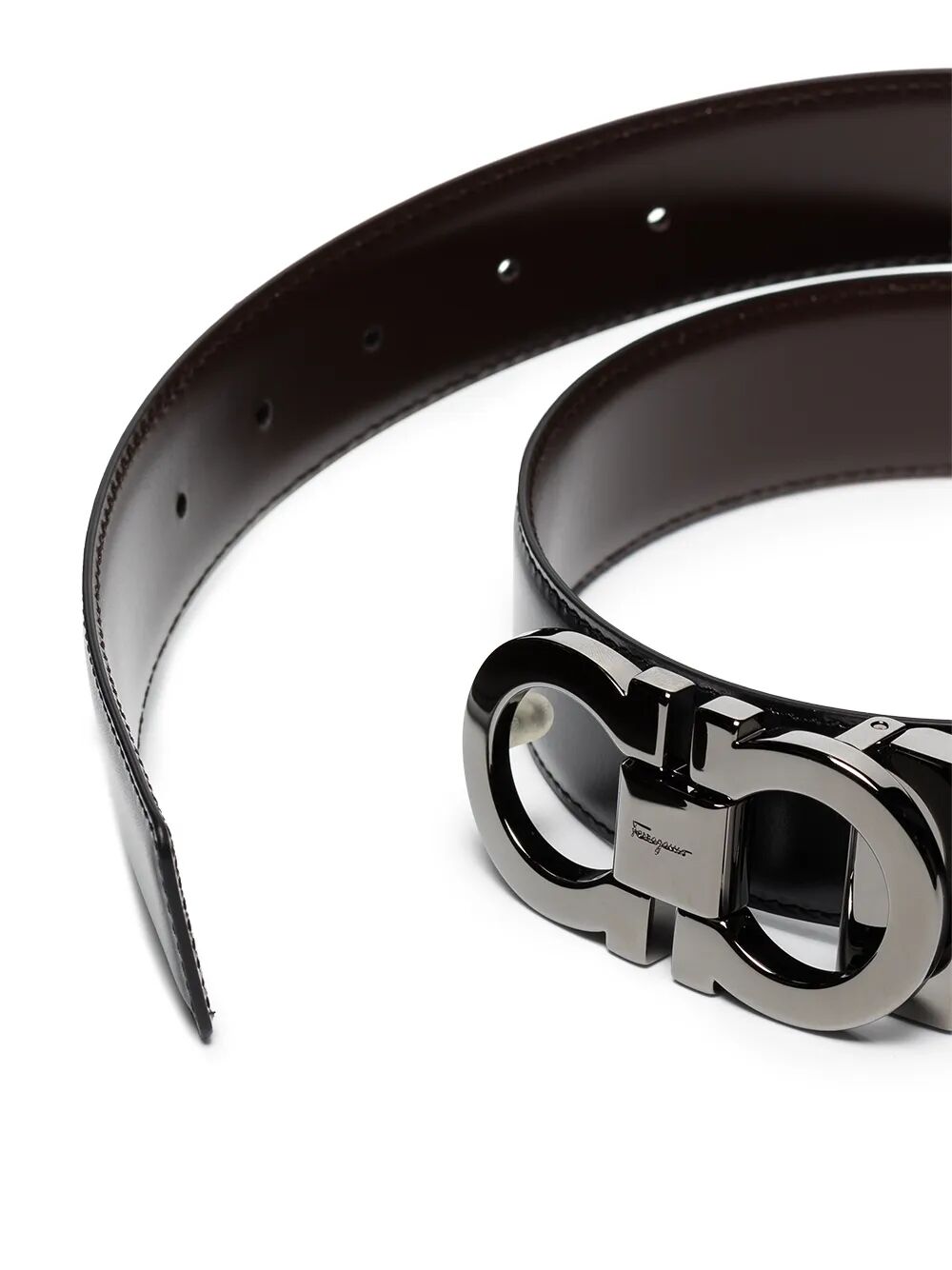 Ferragamo Men Smooth Leather Reversible Gancini Belt FERRAGAMO