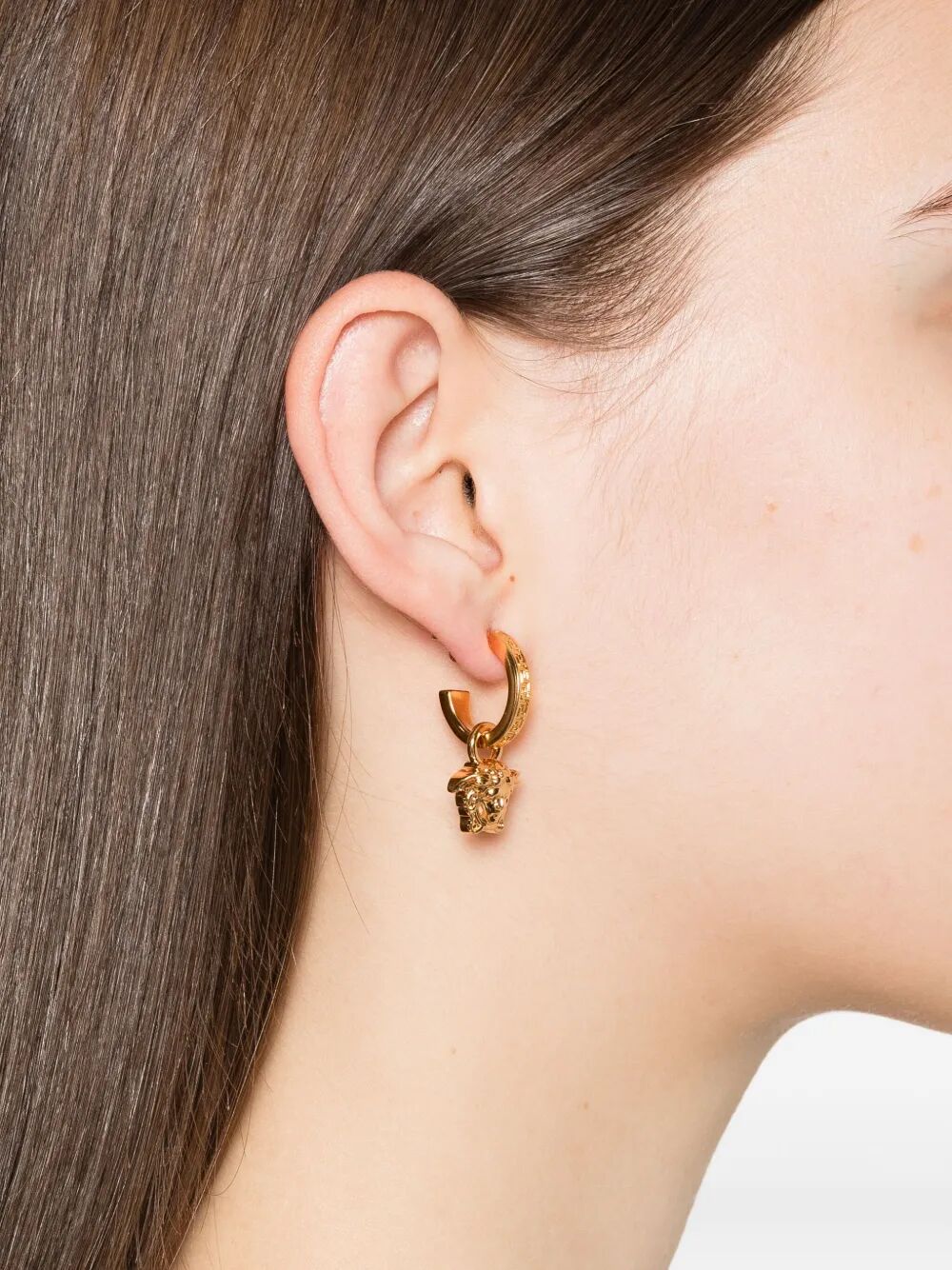 Versace Women La Medusa Greca Hoop Earrings VERSACE