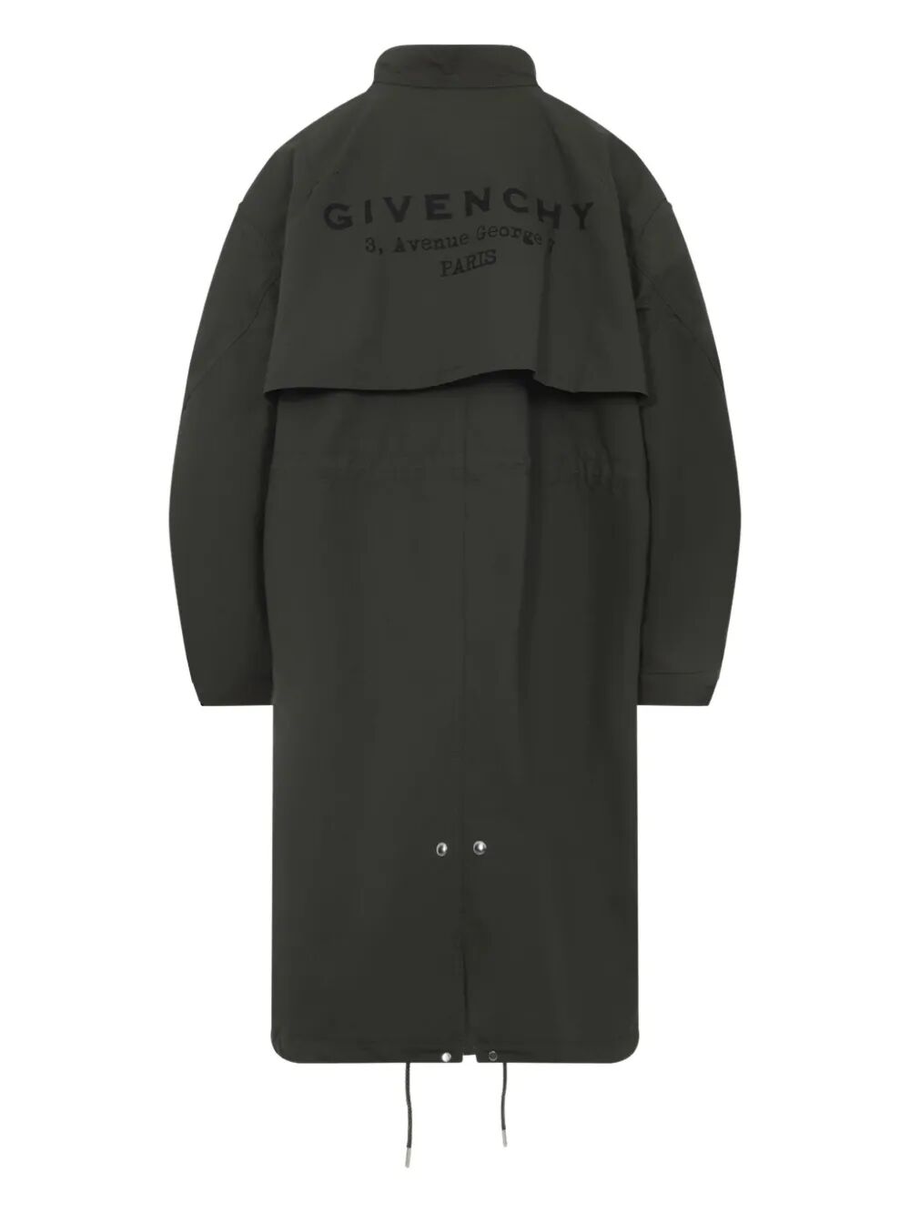 Givenchy Women Cotton Parka With Givenchy Stamp Print GIVENCHY