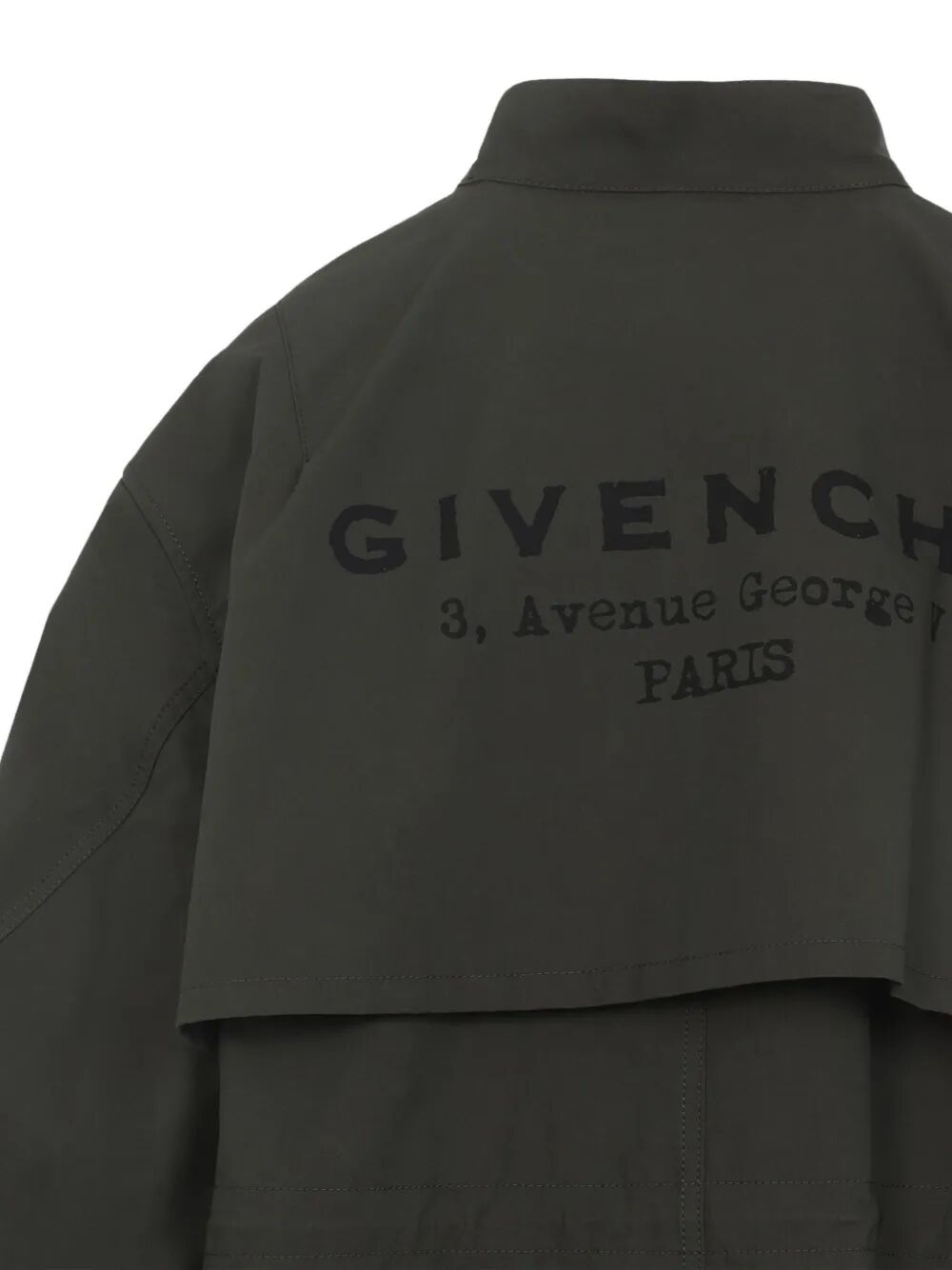 Givenchy Women Cotton Parka With Givenchy Stamp Print GIVENCHY