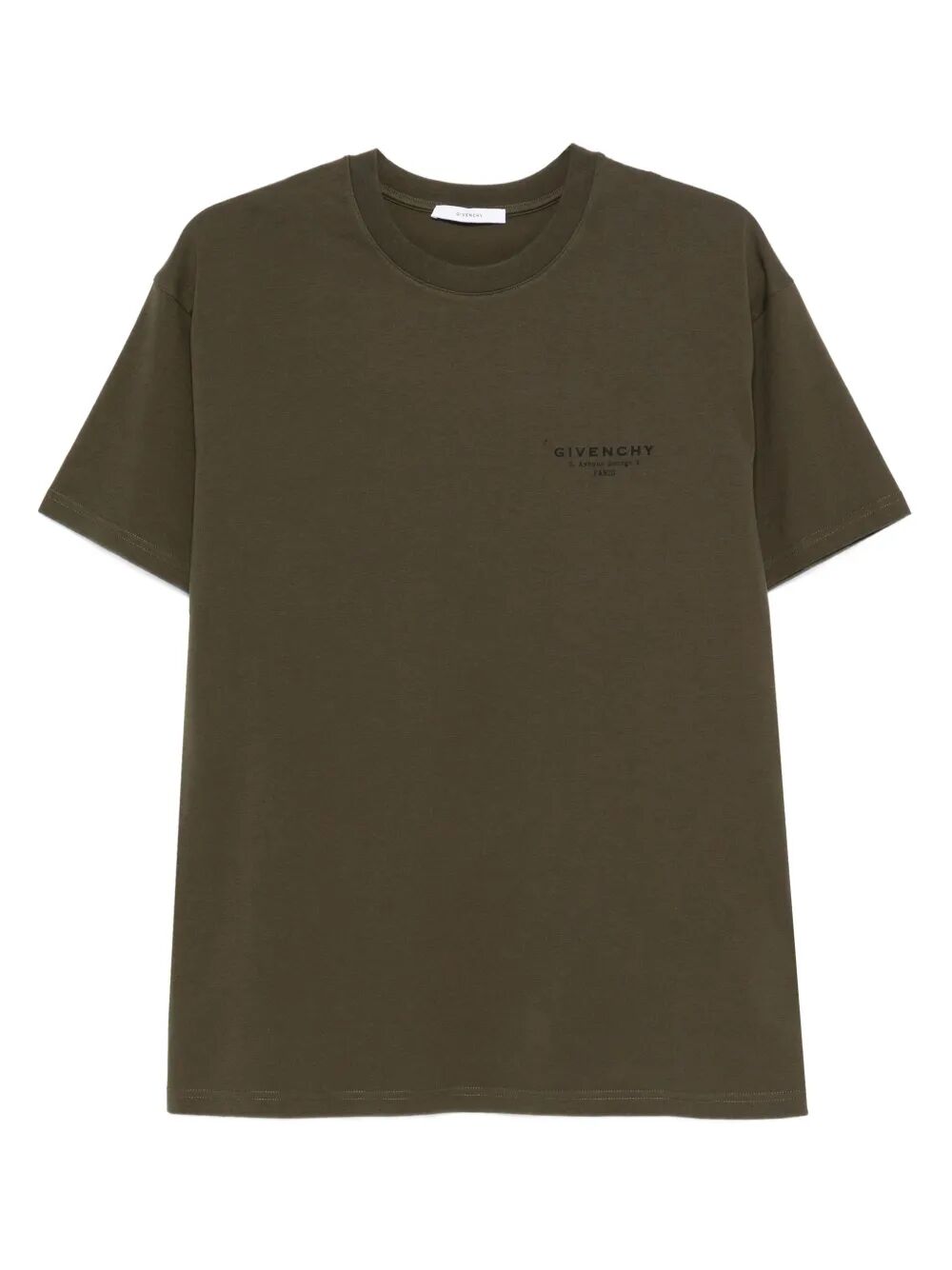 Givenchy Men Cotton T-Shirt With Givenchy Stamp Print GIVENCHY
