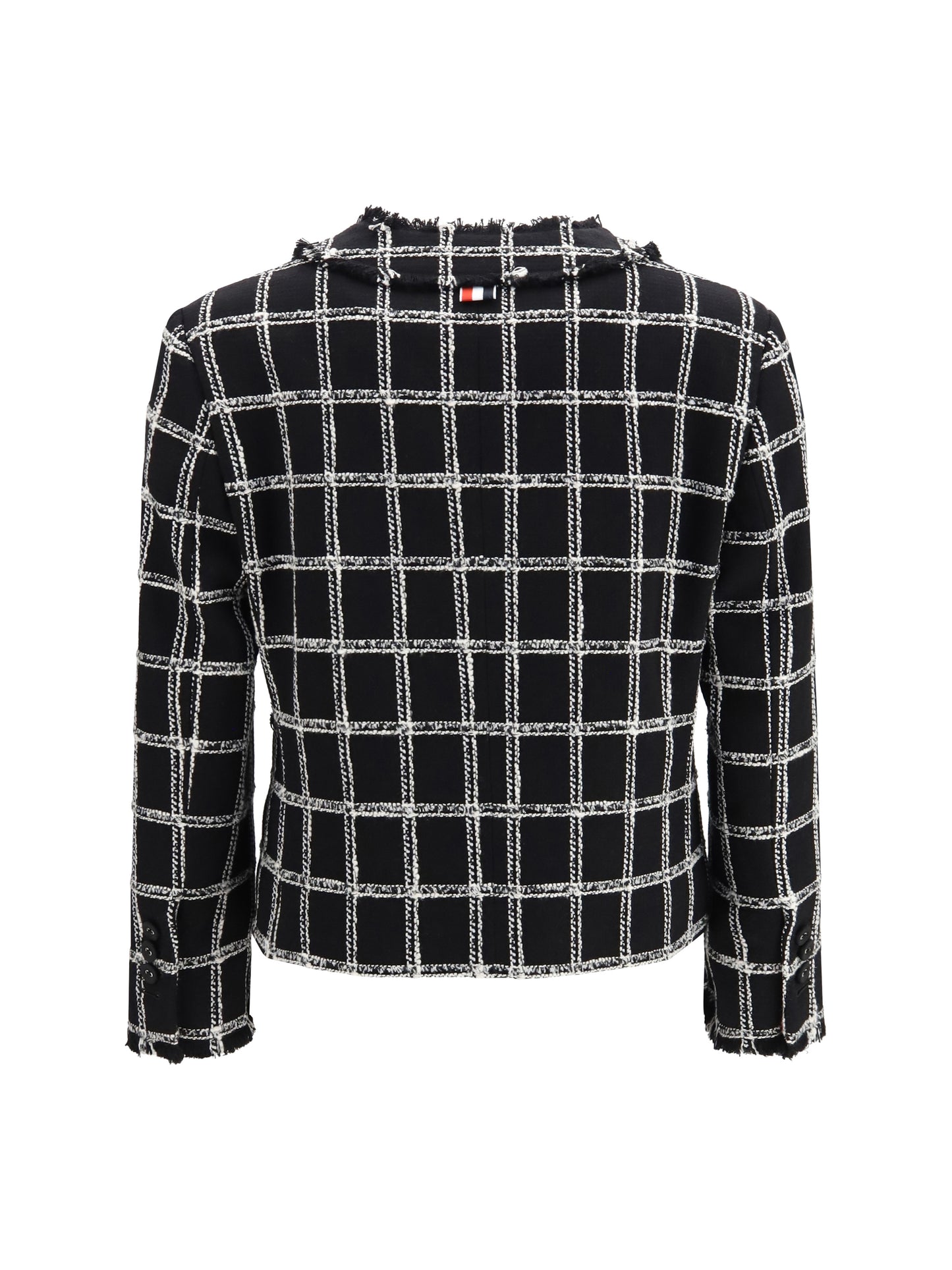 Thom Browne Women Checked Tweed Cardigan Jacket THOM BROWNE
