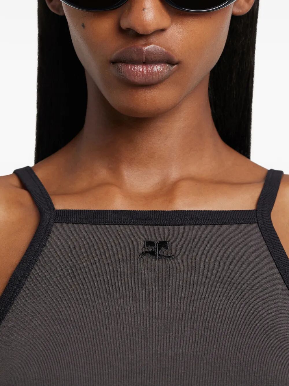 Courreges Women Contrast Tank Top COURREGES