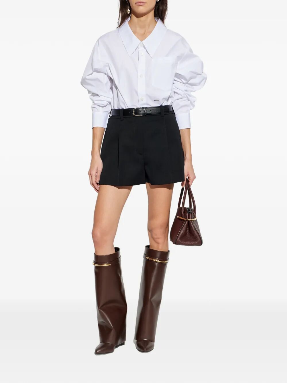 Givenchy Women Pleated Wool Shorts GIVENCHY