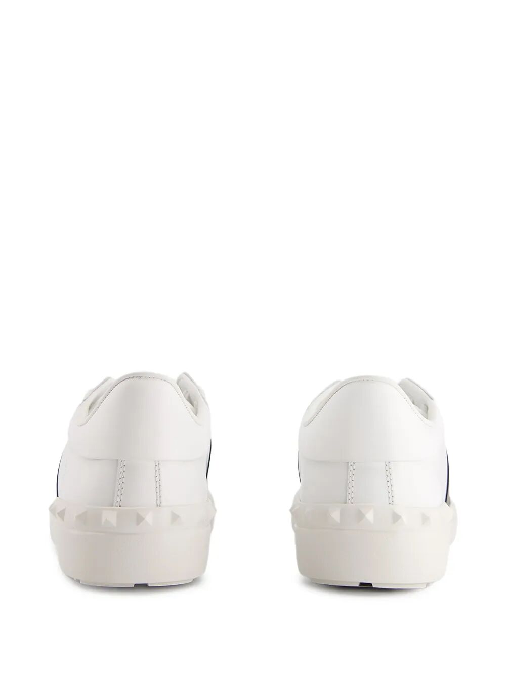 Valentino Garavani Men Open Leather Sneakers With Contrast Band And Stud Details VALENTINO GARAVANI