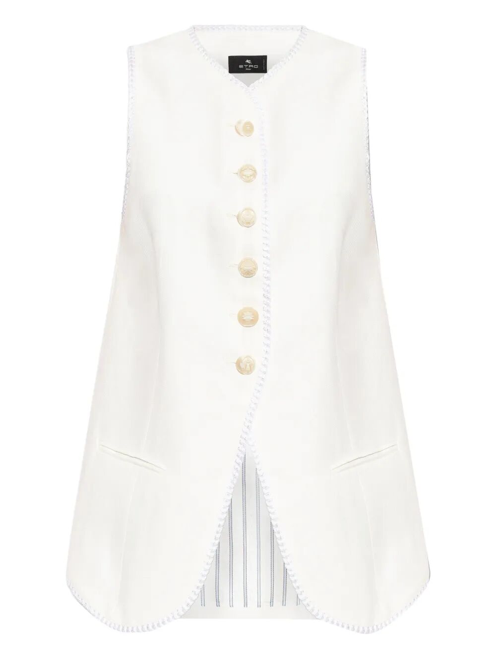 Etro Women Button-Down Waistcoat With Trims ETRO