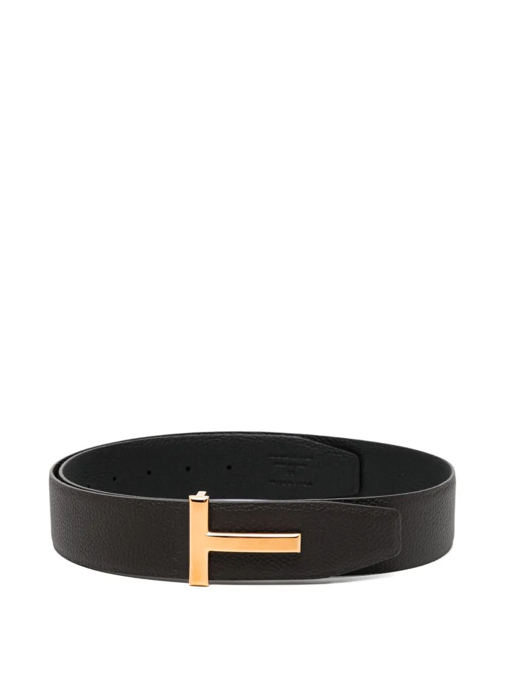 Tom Ford Men Grained Leather T Icon Belt TOM FORD