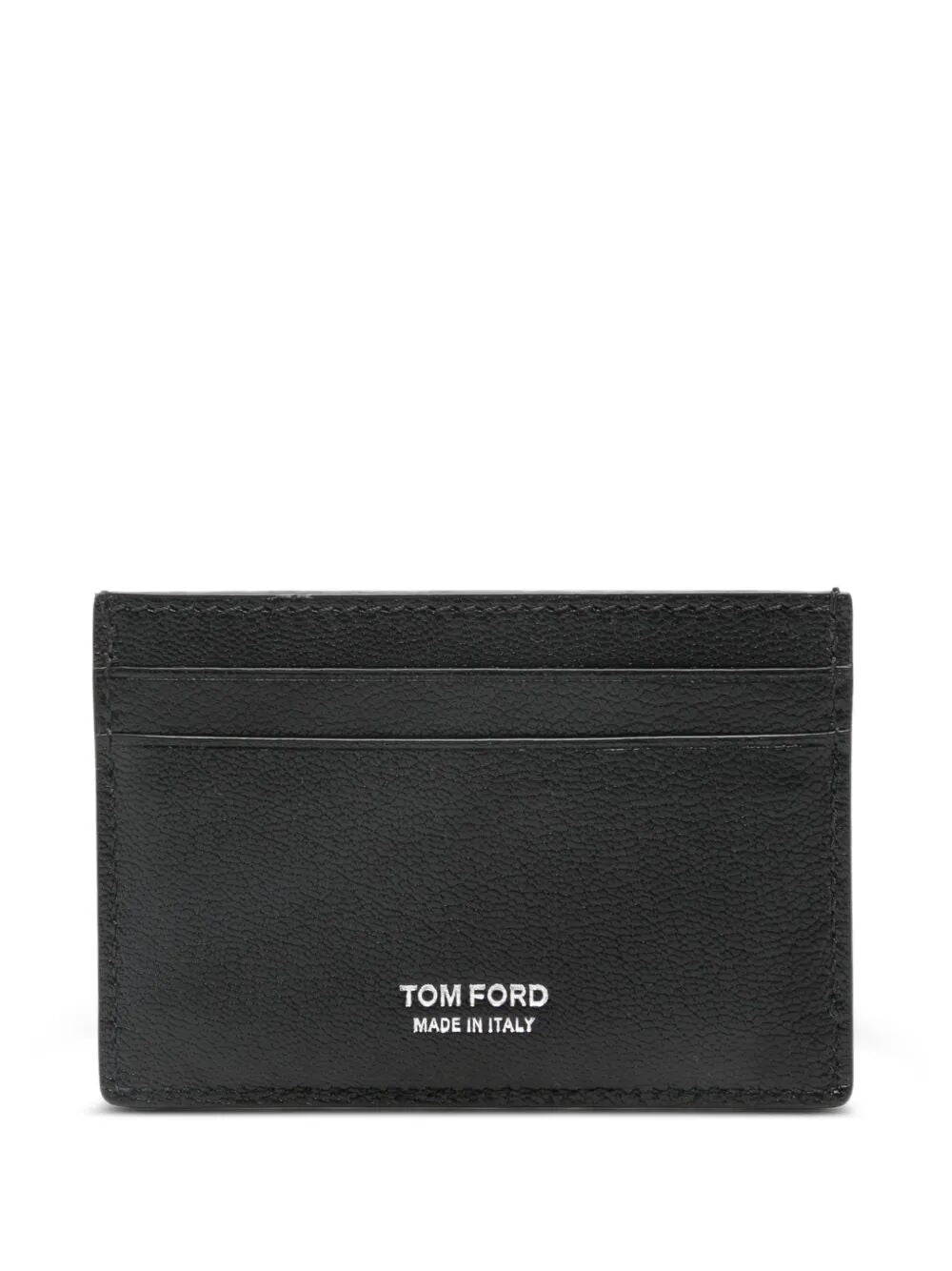 Tom Ford Men Logo-Print Leather Cardholder TOM FORD