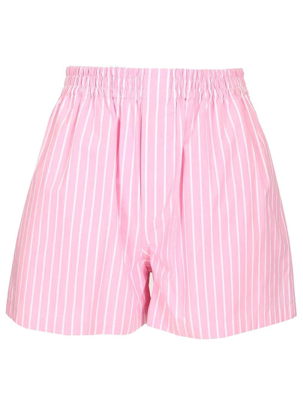 Balenciaga Women Striped Cotton Poplin Boxers BALENCIAGA