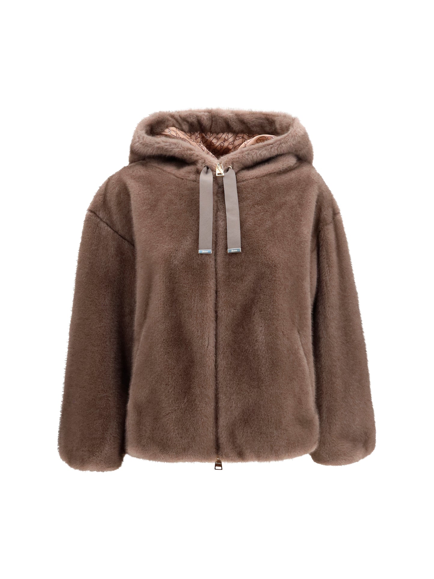 Herno Women Hooded Jacket In Eco-Fur HERNO