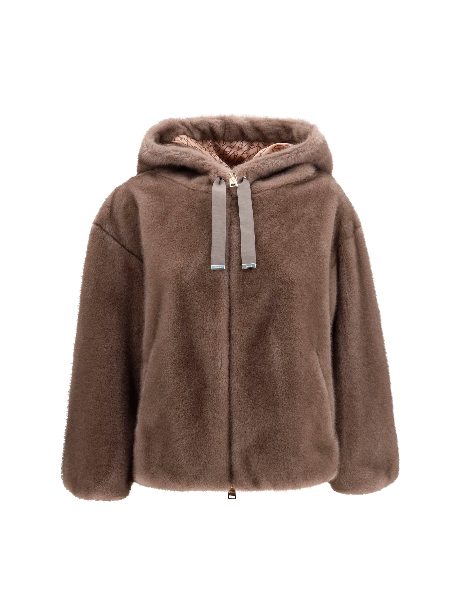 Herno Women Hooded Jacket In Eco-Fur HERNO
