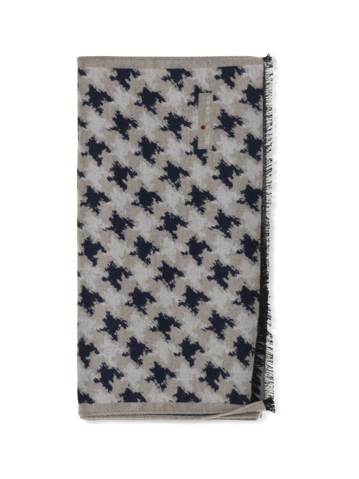 Kiton Men Silk Scarf With Fringes KITON
