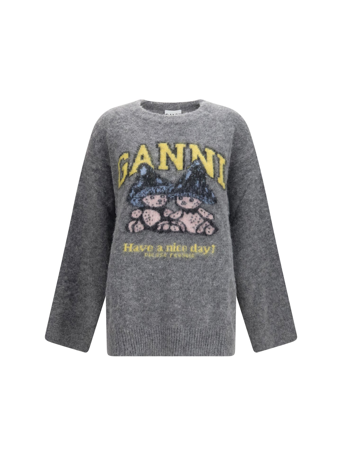 Ganni Women Mushroom Teddy Alpaca-Blend Sweater GANNI