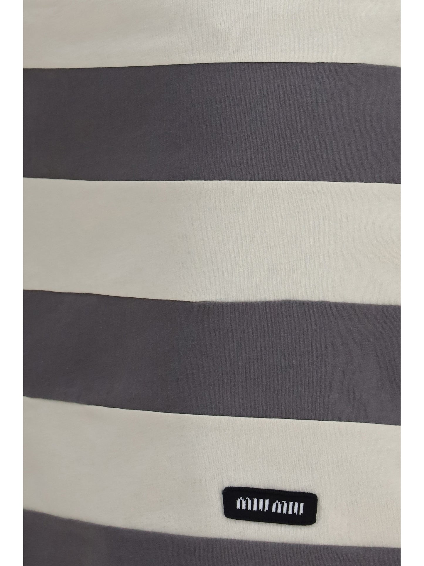 Miu Miu Women Striped Cotton Mini Skirt MIU MIU