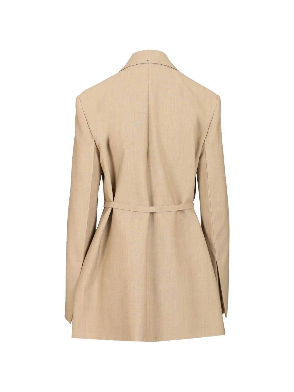 Sportmax Women Long Double-Breasted Wool Blazer SPORTMAX