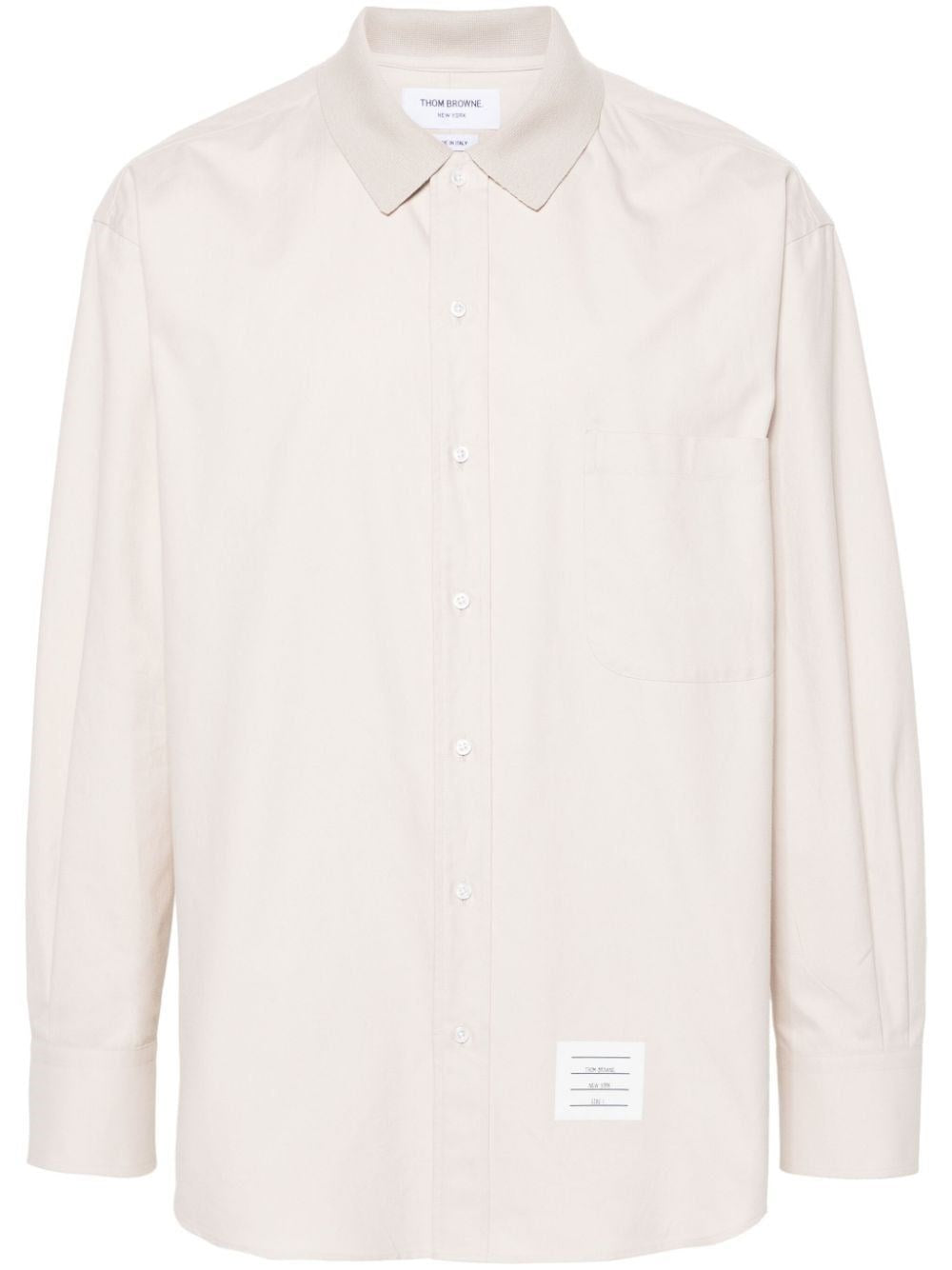 Thom Browne Men Stripe Cotton Flannel Oversized Shirt THOM BROWNE