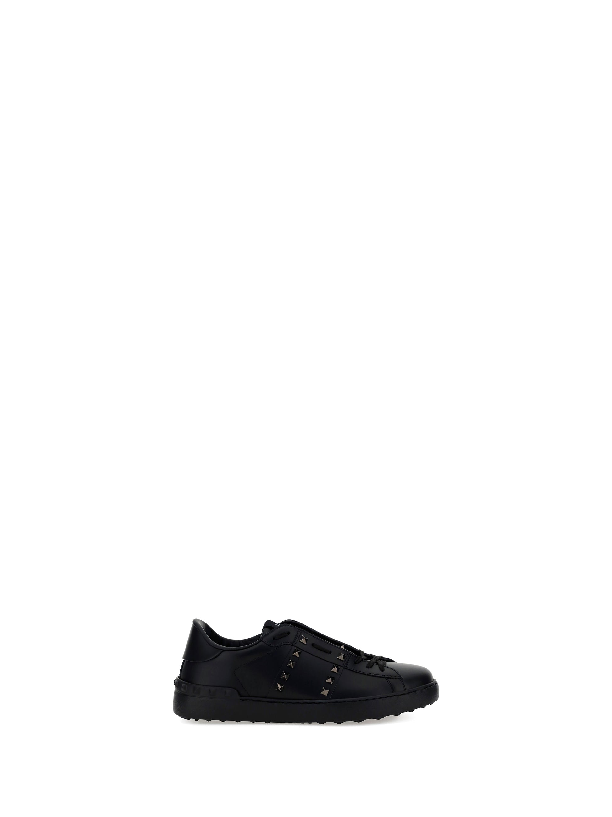 Valentino Garavani Men Rockstud Untitled Calf Leather Sneakers VALENTINO GARAVANI