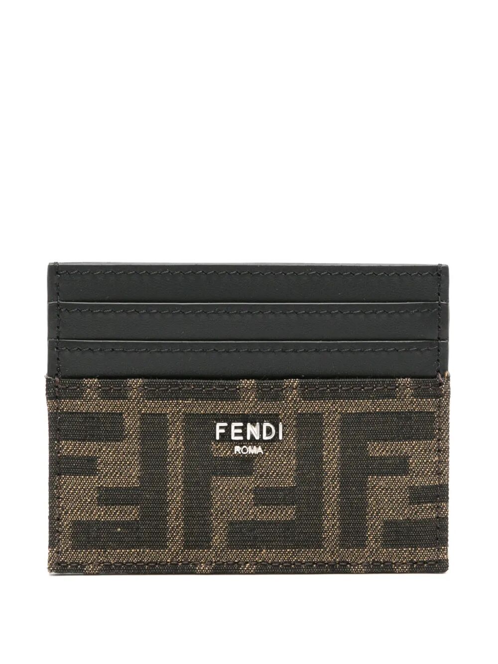 Fendi Men Ff Jacquard Fabric Card Holder FENDI