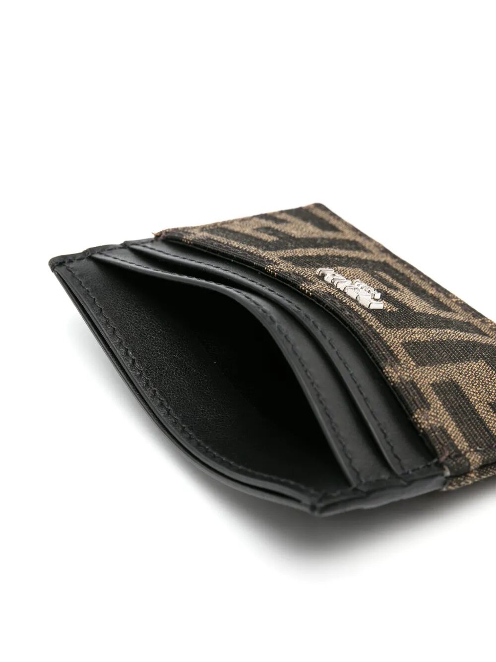 Fendi Men Ff Jacquard Fabric Card Holder FENDI