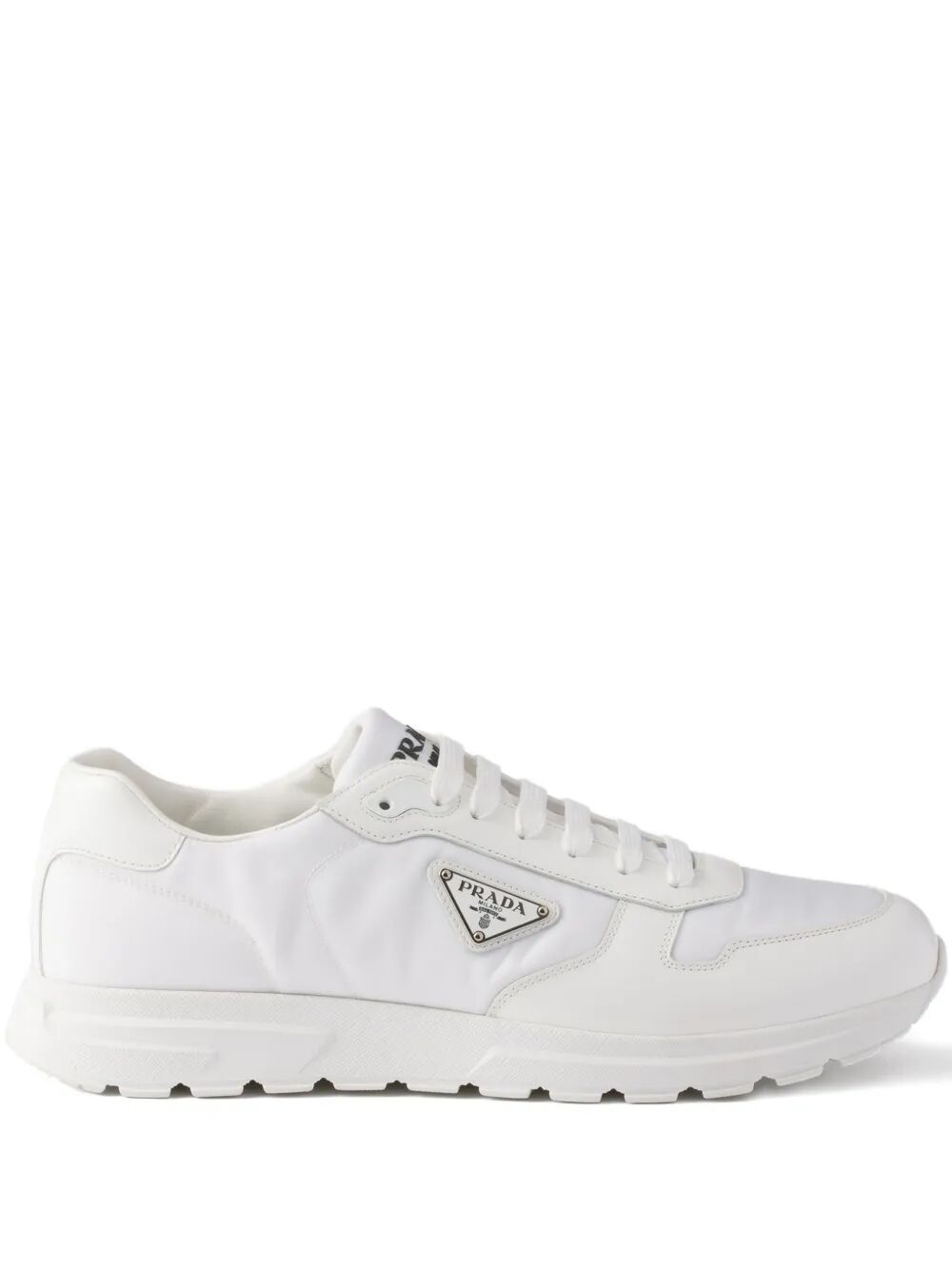 Prada Men Prax 01 Re-Nylon And Brushed Leather Sneakers PRADA