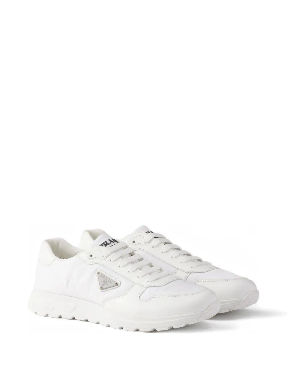 Prada Men Prax 01 Re-Nylon And Brushed Leather Sneakers PRADA