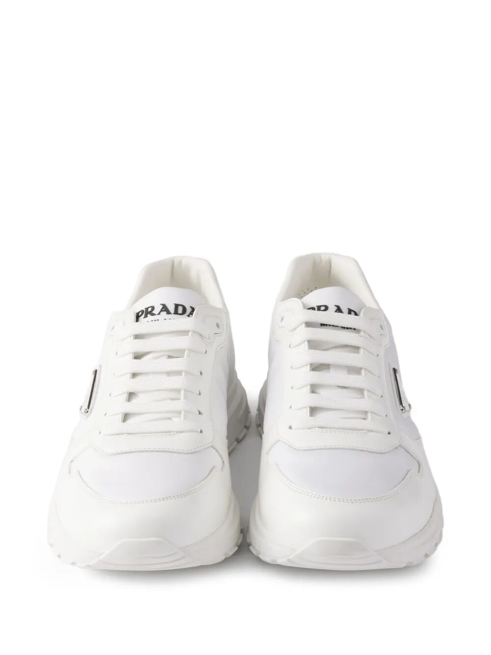 Prada Men Prax 01 Re-Nylon And Brushed Leather Sneakers PRADA