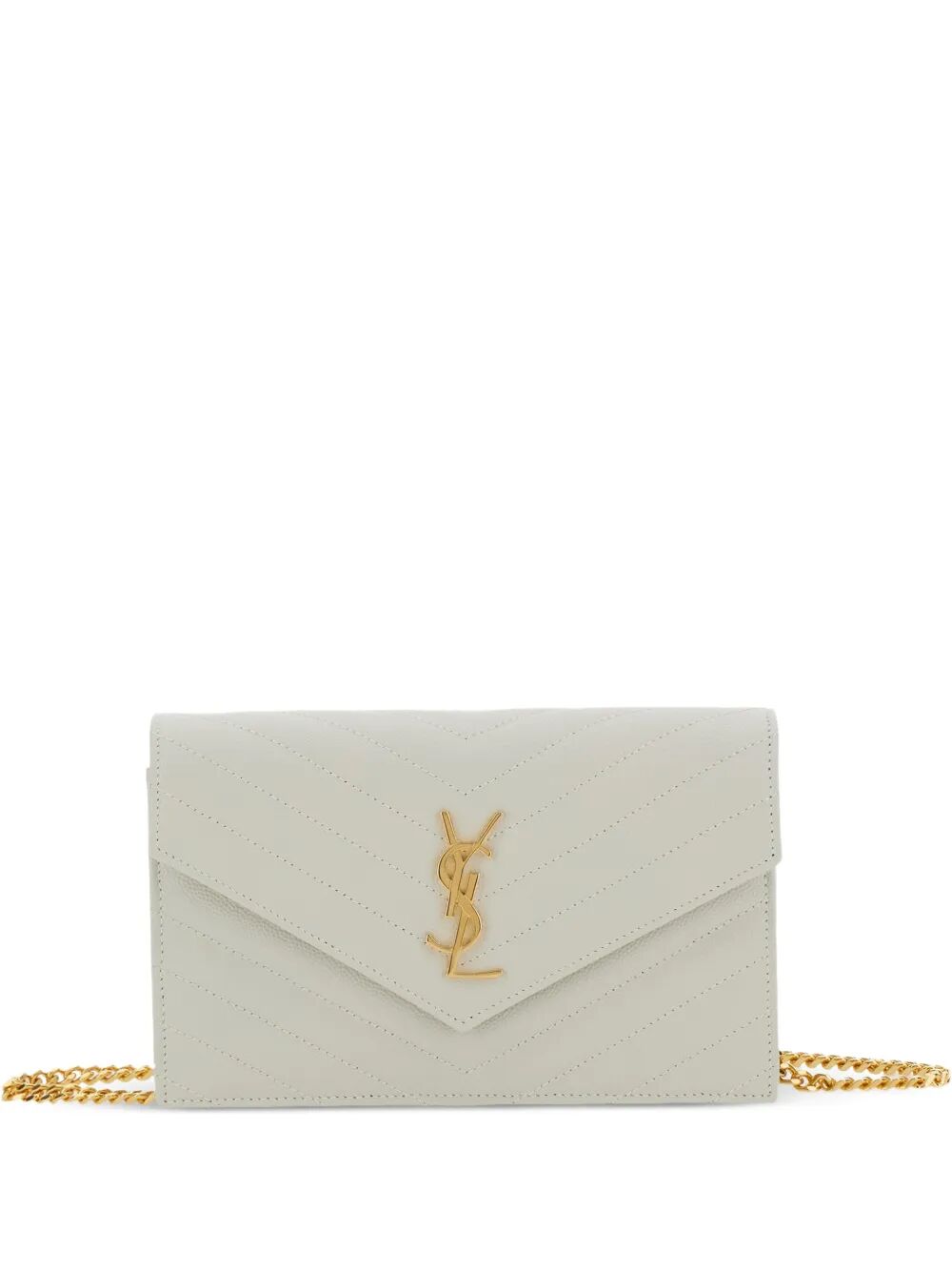 Saint Laurent Women Cassandre Envelope Chain Wallet In Grain De Poudre Leather SAINT LAURENT