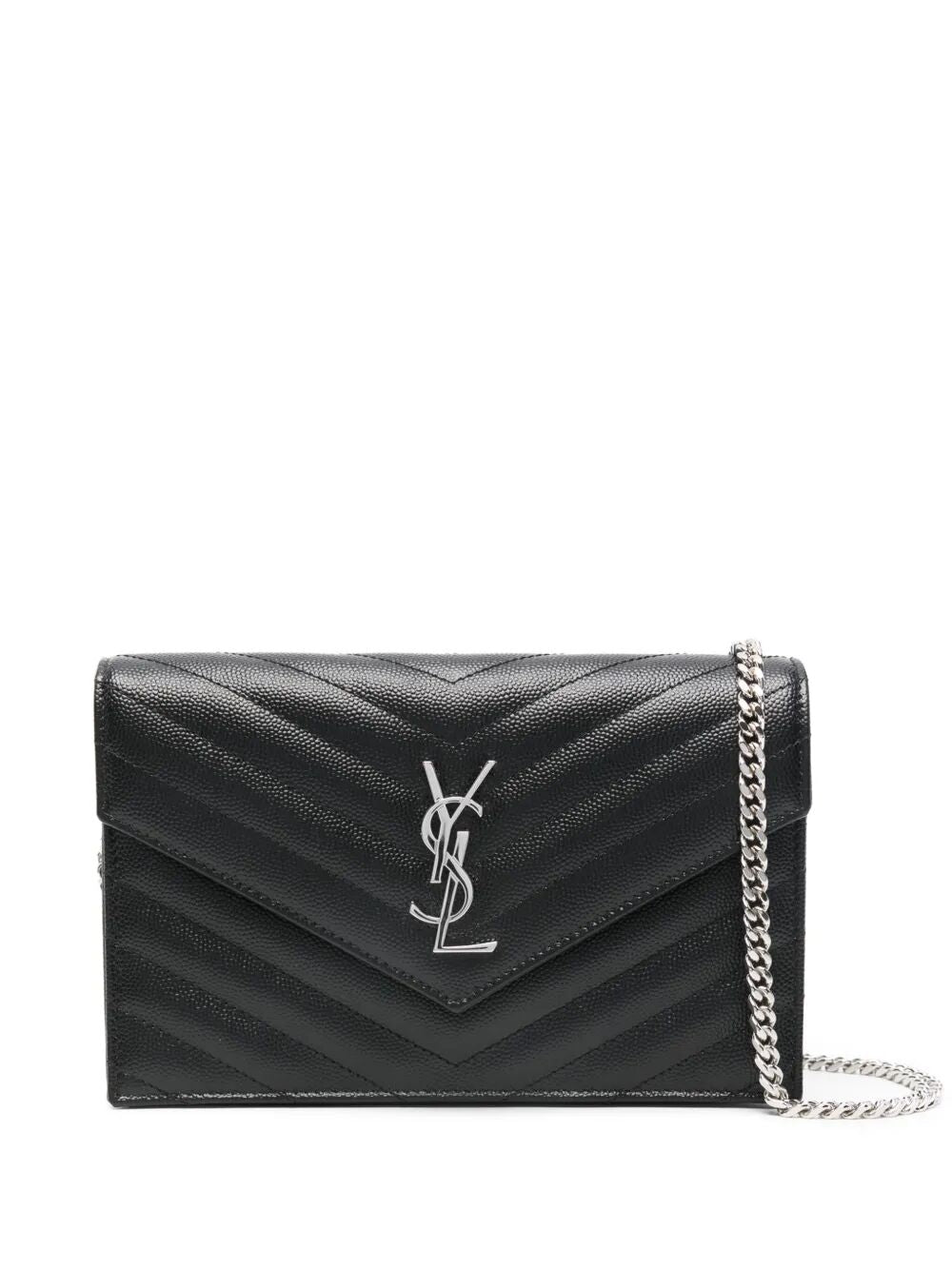 Saint Laurent Women Cassandre Envelope Chain Wallet In Grain De Poudre Leather SAINT LAURENT