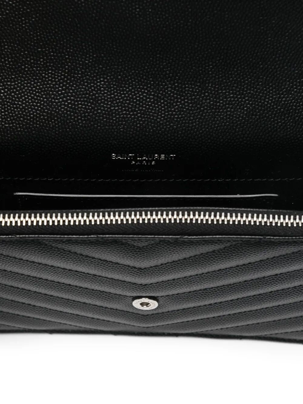 Saint Laurent Women Cassandre Envelope Chain Wallet In Grain De Poudre Leather SAINT LAURENT