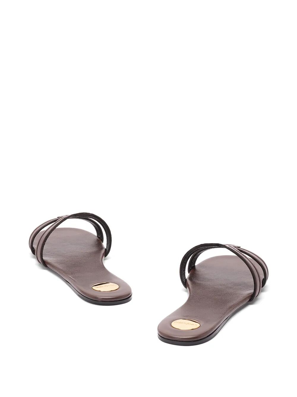 Saint Laurent Women Mabrouka Smooth Leather Slides SAINT LAURENT