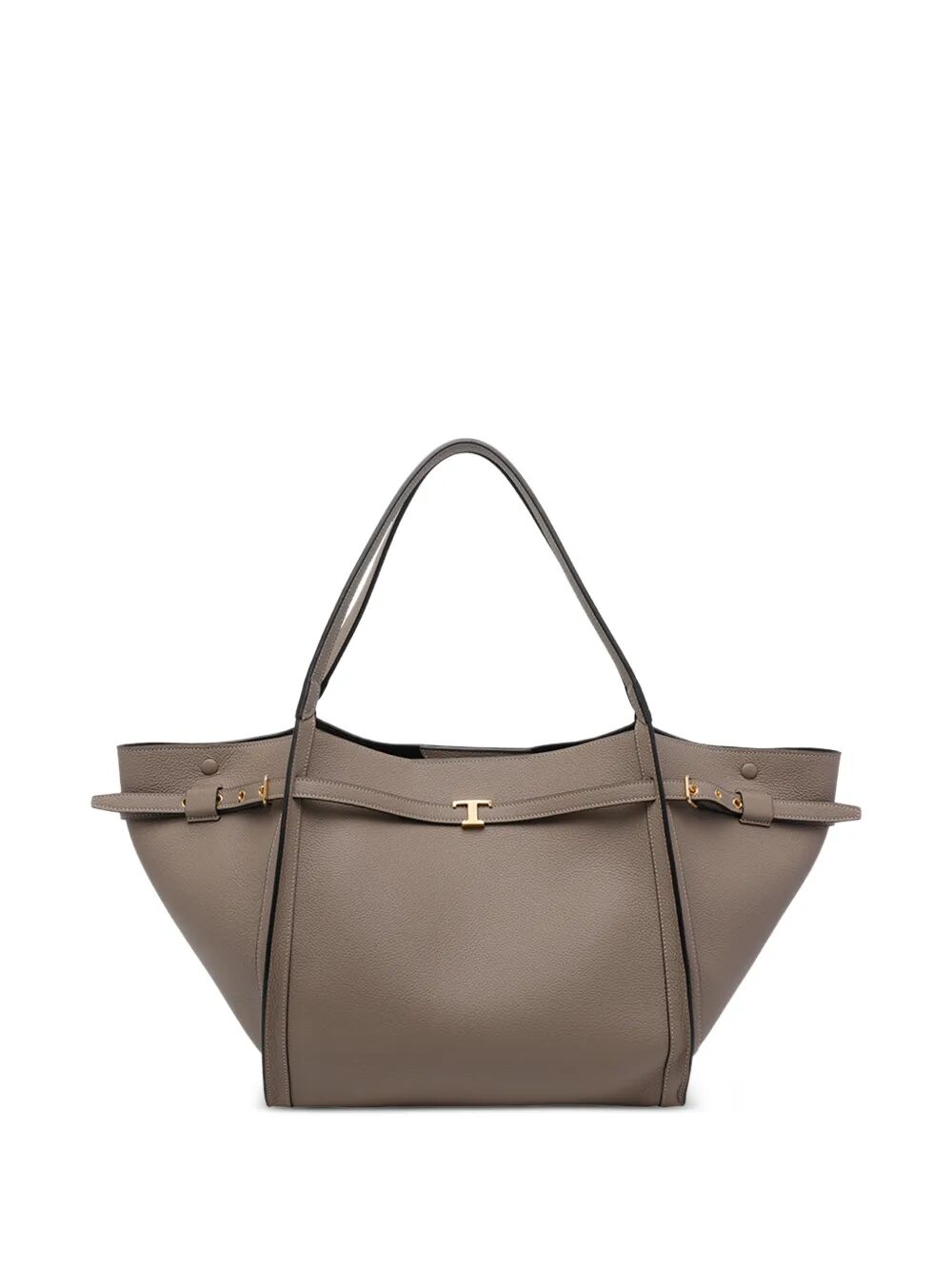 Tod's Women Medium Leather Shopping Bag With T Timeless Strap TOD'S