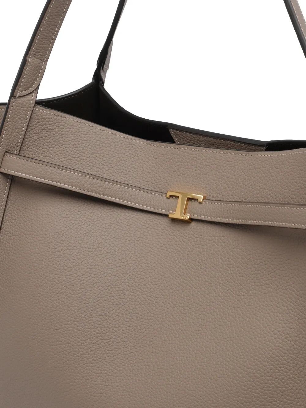 Tod's Women Medium Leather Shopping Bag With T Timeless Strap TOD'S