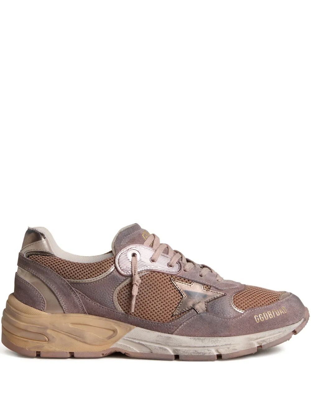 Golden Goose Women Dad-Star Sneakers In Lilac Suede And Mesh With Laminated Leather Star And Heel Tab GOLDEN GOOSE