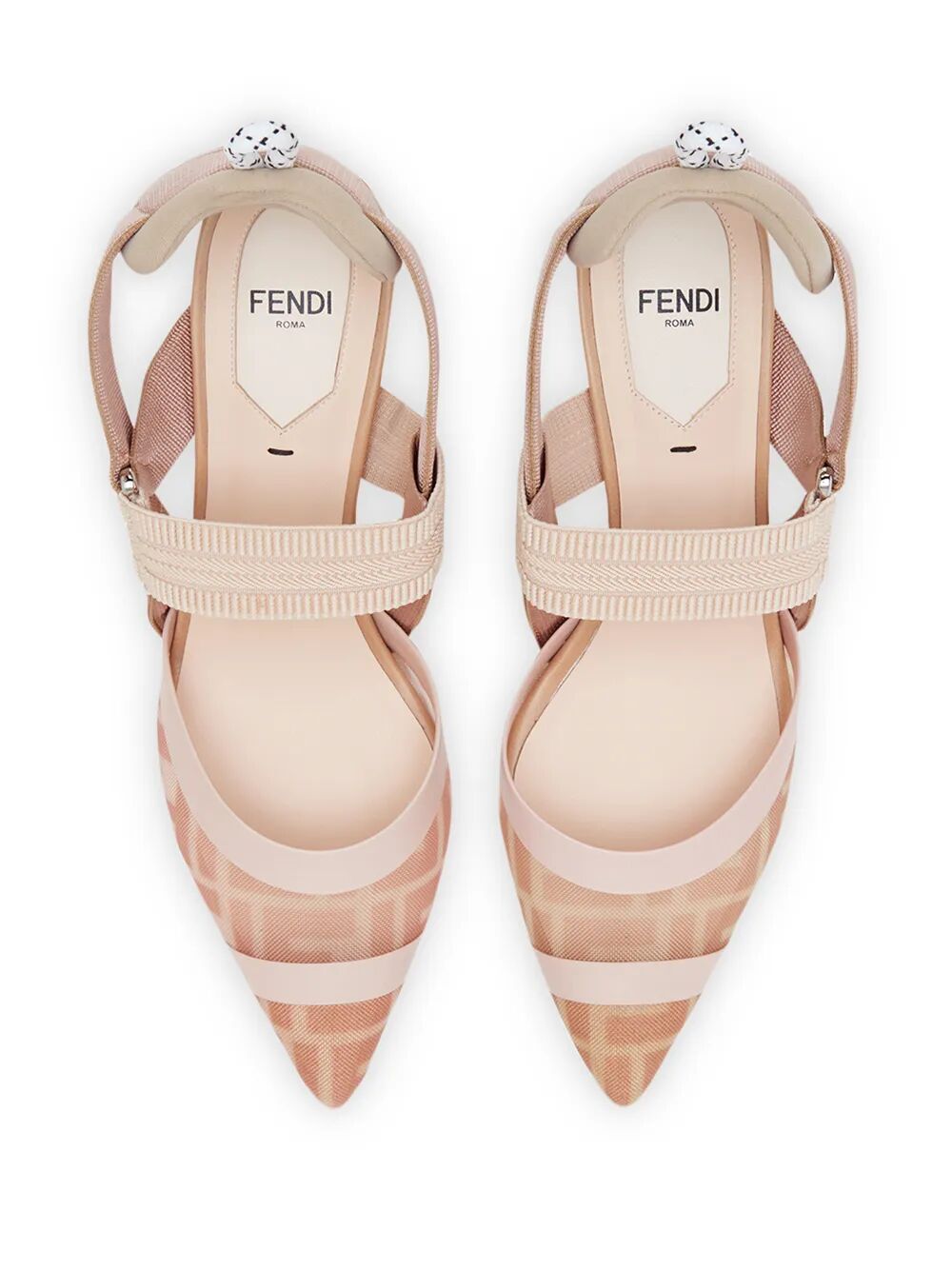 Fendi Women Colibrì Leather And Mesh Slingbacks FENDI