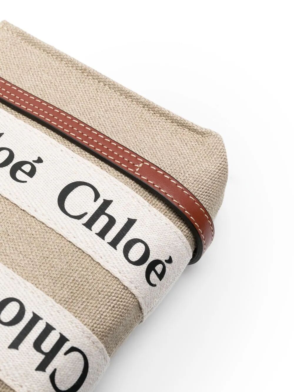 Chloe Women Mini Woody Linen Tote Bag CHLOE